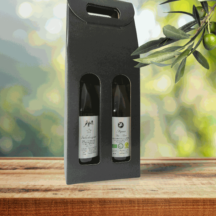 Coffret de 2x 750 ml, huiles d'olive à choix