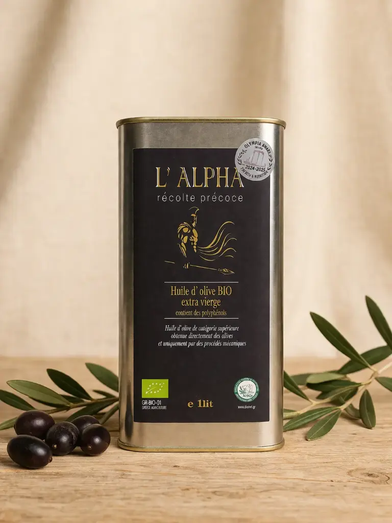 L'ALPHA Bio récolte précoce, riche en polyphénols, bidon 1 l