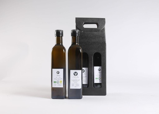 Coffret de deux d'huiles d'olive à choix, bouteille de 500 ml