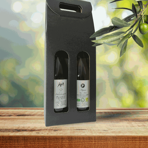 Coffret de 2 huiles d'olive à choix, bouteille de 750 ml